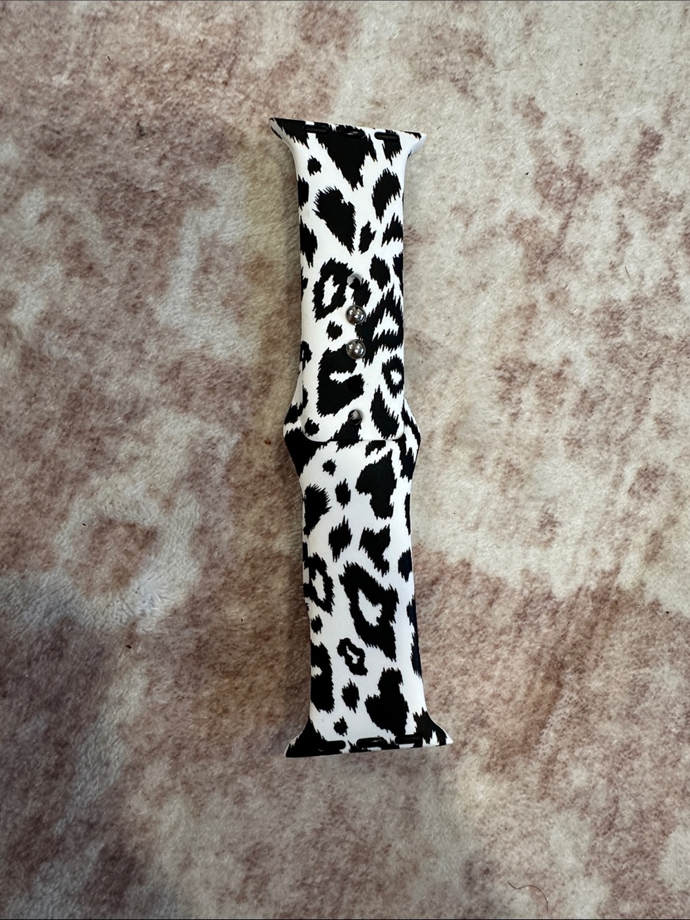 Black and White Leopard Print Watch Band - Women Accessories